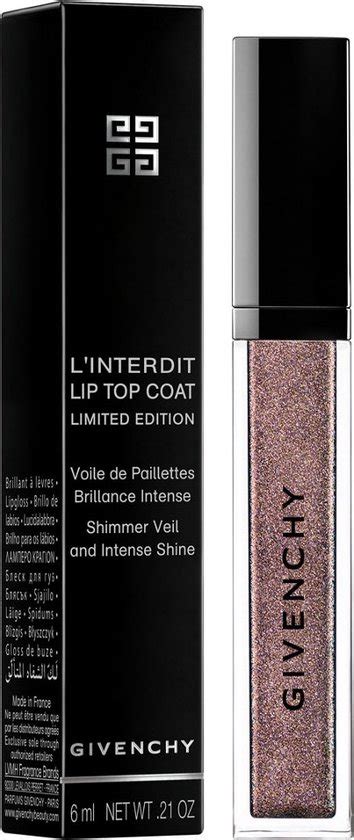 givenchy l'interdit lip top coat sparkling night|Givenchy L'Interdit Lip Top Coat Limited Edition .